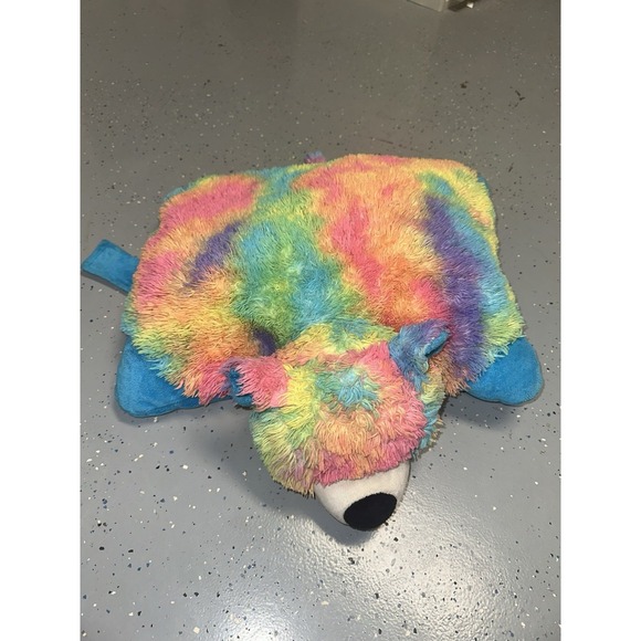 Peace Bear Pillow Pet Rainbow Bear ERROR RARE ONE OF A KIND?? 18" B4 - Picture 1 of 6